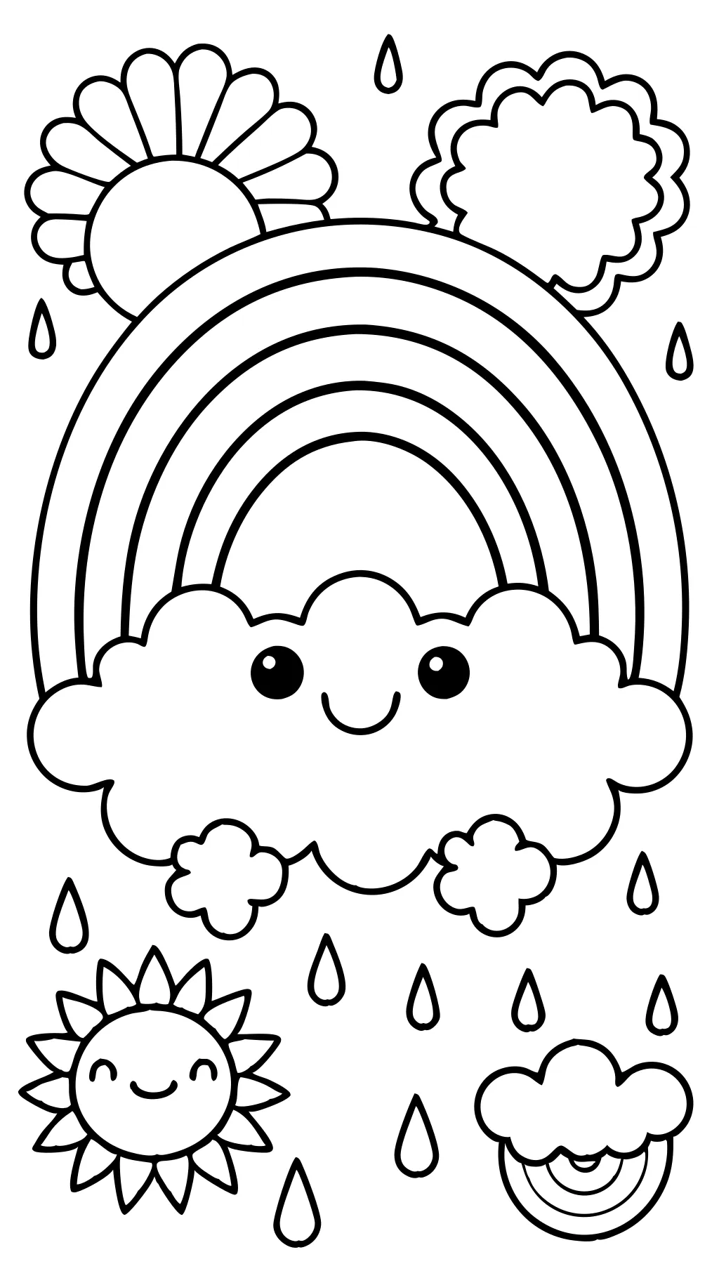 rainbow printable coloring pages